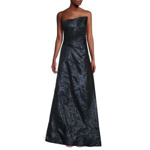RENE RUIZ COLLECTION Asymmetric Strapless Metallic Gown US 8 $1795